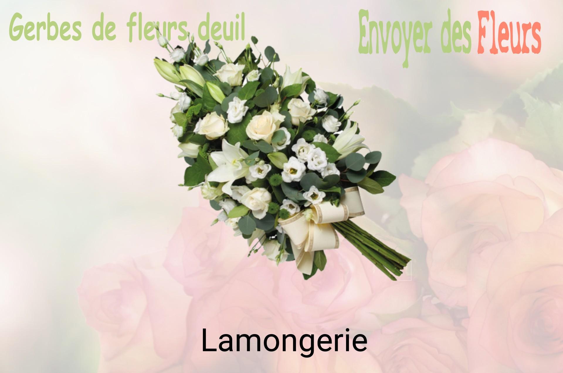 Gerbe de fleurs de deuil livrée à Lamongerie